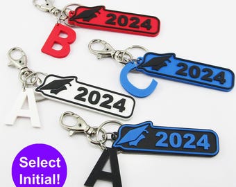Personalised Class of 2024 Graduation Cap & Scroll Charm Keychain ...