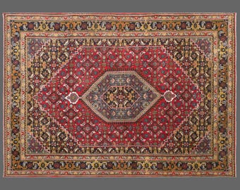 Vintage Turkish Oushak Rug, Handmade Area Rug 6'9" x 10'0 ft / 195 x 290 cm, Antique Large Decorative Rug, 60+ Years, Timeless Style
