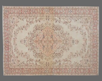5x8 Turkish Area Rug, Vintage Rug, 5x8 Rug, Handwoven Rug, Wool Carpet, 5x8 Carpet, Antique Rug, Large Rug