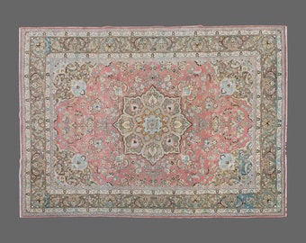 Turkish Rug,Decorative" Rug,Wonderful Turkish Rugs on Sale! FREE SHIPPING! Vintage Rug,Oushak Rug,Rug,Chic Rug,8" x 11'5" feet 245 x 347 cm