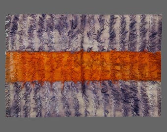 3x5 Moroccan Beni Ourain Rug,Vintage Handmade Wool Tulu Flokati Rug