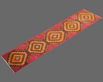 Echoes of Anatolia, Vintage Turkish Runner Rug, 2 x 11 ft Rug, Vintage Rug