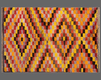 Karapınar Turkish Tulu Rug 119x224 cm / 3.9x7.35 ft – Handmade Wool, Vintage Boho & Traditional Design