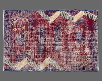 5x8 Vintage Turkish Rug, Area Rug, Handwoven Wool Carpet, Boho Area Rug, Soft Texture, 5x8 Carpet