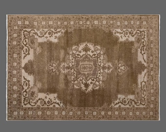 60+ Years Old Turkish Kars Rug 195 x 295 cm (6.4 x 9.7 ft) | Vintage Oriental Area Rug