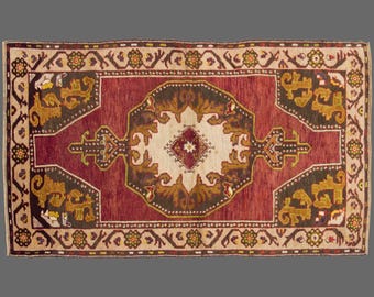 Tawny Crown of Anatolia, Vintage Turkish Rug, 4 x 6 ft Rug, Vintage Rug