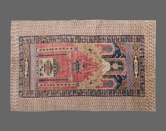 Area Rug, "Turkish Rug, Vintage Rug, 3 x 6'7 feet, Oushak Rug, Antique Rug, Oriental Rug, Handmade Rug, Decorative Rug, Large Rug, Old Rug