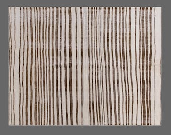 1960s Handmade Minimalist Turkish Kilim 175x220 cm | 5.7×7.2 ft | Vintage 60+ Years Old