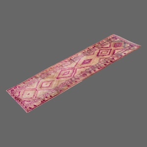 2.11 X 10.11 ft Vintage Rug Runner,Floor Oushak Rug,Hallway Turkish Rug Runner,Oushak Rugs,long runner,narrow long runner,Oushak Long Runner