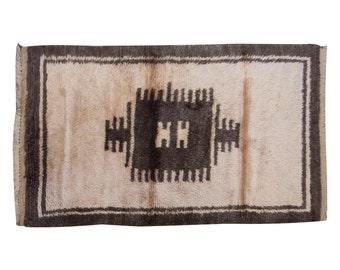 4x6 Moroccan Wool Beni Ourain Rug,Vintage Bohemian Flokati Rug