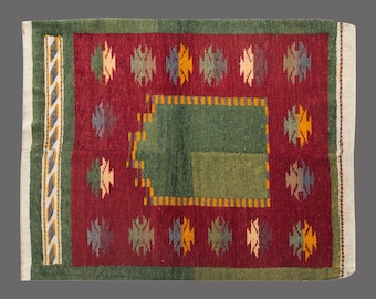 4x5 Moroccan Beni Ourain Rug,Vintage Handmade Wool Tulu Flokati Rug