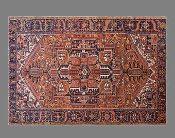 Area Rug, 245 x 357 cm (8.0 x 11.7 ft), Oushak Rug, Antique Rug, Oriental Rug, Handmade Rug, Decorative Rug, Large Rug, Old Rug, 60+ Years