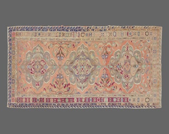 6x11 Oriental Vintage Large Soumak Rug,Turkish Soumak Carpet,Handmade Oushak Rug,Anatolian Rug