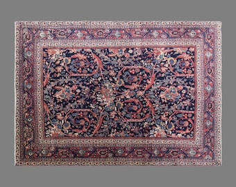 Vintage Turkish Rug, 4.5 x 6.1 ft Rug, Handmade Wool Area Rug, Floral Anatolian Rug