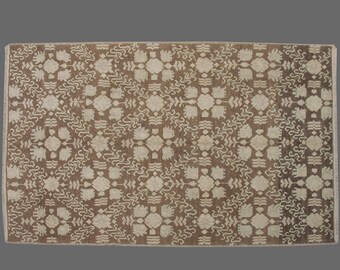 Chestnut Harmony of Anatolia, Vintage Turkish Rug, 4 x 6 ft Rug, Vintage Rug