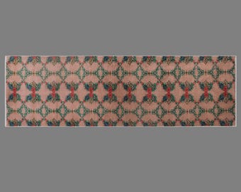 Vintage Turkish Oushak Runner Rug 73x265 cm, 60+ Years Old Handmade Wool Runner, Anatolian Hallway Rug, Floor Runner, Home Decor