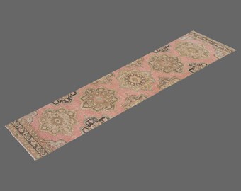 2.8 X 13.2 Floor Turkish Runner,Oushak Rug Runner,Vintage Runner Rug,Oushak Rug Runner,Handmade Rug,Floor rug runner,Home Decor Rug Runner