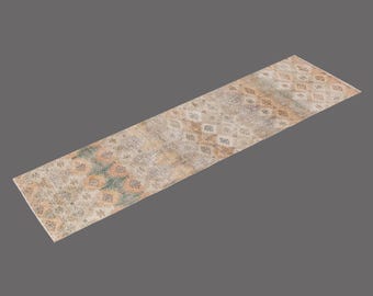 Whispers of Oushak, Vintage Turkish Rug, 3 x 12 ft Rug, Vintage Runner
