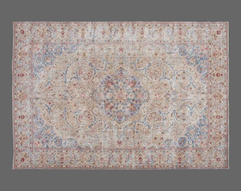 Turkish Rug, Vintage Rug,8'6 x 12'8 feet, Oushak Rug, Antique Rug, Oriental Rug, Handmade Rug, Decorative Rug, Muted Rug, Old Rug,Area Rug