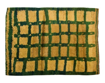 5x6 Moroccan Beni Ourain Rug,Vintage Handmade Wool Tulu Flokati Rug