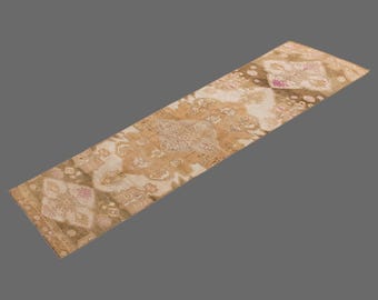 Blossom Dust of Oushak, Vintage Turkish Runner Rug, 2 x 11 ft Rug, Vintage Runner Rug
