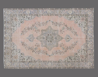 Vintage Turkish Rug, 7x10 Rug, Area Rug, Turkish Rug, Handwoven Wool Carpet, Boho Area Rug, 7x10 Carpet