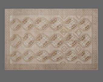 Large Vintage Turkish Ersarı Rug 230x320 cm (7.5x10.5 ft) | 60+ Year Old