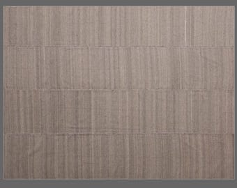 Minimalist Modern Turkish Kilim Rug – Handwoven 60+ Years Old | 9'3" x 10'4" ft (282 x 315 cm) | Goat Hair Vintage Oushak Kilim