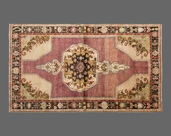 Turkish Rug, Area" Rug, Vintage Rug, 4 x 6'7 feet, Anatolian Rug, Antique Rug, Oriental Rug, Handmade Rug, Decorative Rug