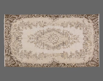 Turkish" Rug, Oushak Rug, 4x7 feet,Handmade Rug, Area Rug, Decorative Rug, Vintage Rug, Oriental Rug, Anatolian Rug,Wool Rug,Area Rug