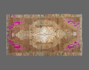 Turkish Rug, Area" Rug, Vintage Rug, 5'7 x 11'6 feet, Anatolian Rug, Antique Rug, Oriental Rug, Handmade Rug, Decorative Rug, Muted Rug
