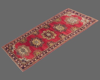 5x13 Turkish Runner, Vintage Runner, Hallway Rug, 5x13 Runner, Handwoven Wool Runner, Long Hallway Carpet, 5x13 Rug