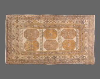 Turkish Rug, Area" Rug, Vintage Rug, 4'8 x 8 feet, Anatolian Rug, Antique Rug, Oriental Rug, Handmade Rug, Decorative Rug, Muted Rug