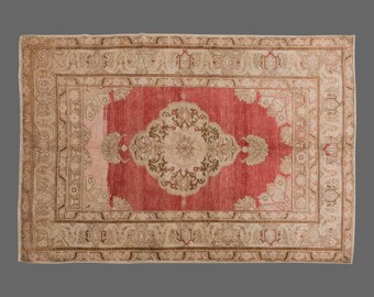 Oushak Rug, Floor Rug, Area Rug, Turkish Rug, Vintage Rug, 5x7 ft rug, Antique Rug, Oriental Rug, Handmade Rug, Decorative Rug, Old Rug