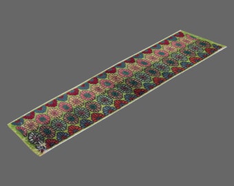 Runner Rug", Turkish Rug, Antique Rug, 1.4 x 5.12 feet, Oushak Rug, Vintage Rug, Oriental Rug, Handmade Rug, Hallway Rug", Kitchen Rug
