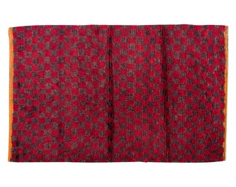 5x6 Moroccan Beni Ourain Rug,Vintage Handmade Wool Tulu Flokati Rug