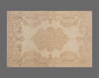 Area Rug, Turkish Rug, Vintage Rug, 6 x 10feet, Oushak Rug, Antique Rug, Oriental Rug, Handmade Rug, Decorative Rug, Muted Rug, Old Rug