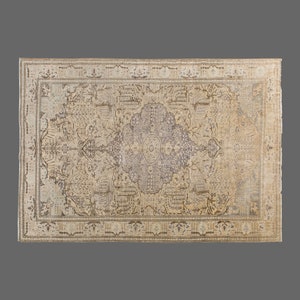 Vintage Rug, Area Rug, Turkish Rug, 6&#39;9 x 10 feet, Oushak Rug, Antique Rug, Oriental Rug, Handmade Rug, Decorative Rug, Large Rug,Old Rug