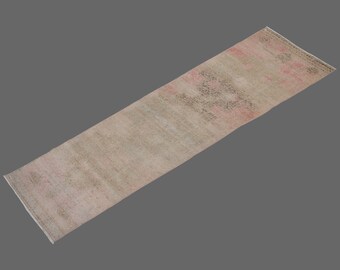 3.0 X 12.0 Floor Turkish Runner,Oushak Rug Runner,Vintage Runner Rug,Oushak Rug Runner,Handmade Rug,Floor rug runner,Home Decor Rug Runner