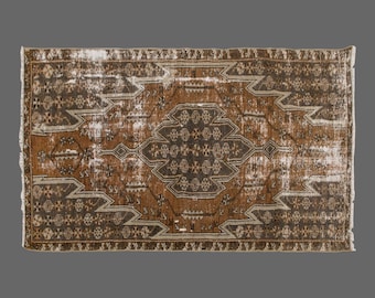 Turkish" Rug, Oushak Rug, 3 x 5.6 feet,Handmade Rug, Area Rug, Decorative Rug, Vintage Rug, Oriental Rug, Anatolian Rug,Wool Rug,Area Rug