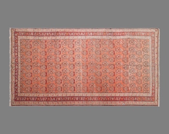 Vintage Turkish Runner Rug, 4.5 x 12 ft Rug, Handmade Wool Anatolian Rug, Muted Floral Runner