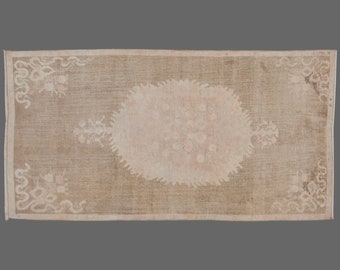 Area Rug, "Turkish Rug, Vintage Rug, 3.0 x 5.9 feet, Oushak Rug, Antique Rug, Oriental Rug, Handmade Rug, Decorative Rug, Muted Rug, Old Rug