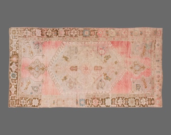 Vintage Turkish Rug, 5x10 Rug, Handwoven Wool Carpet, Boho Area Rug, Area Rug, 5x10 Carpet, Wool Rug