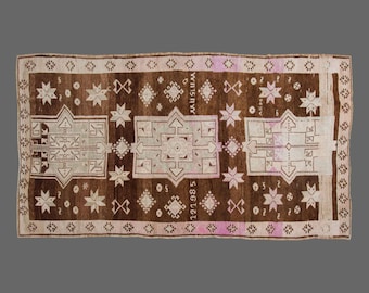 Vintage Rug, Area Rug, Turkish Rug, 7 x 12'6 feet, Oushak Rug, Antique Rug, Oriental Rug, Handmade Rug, Decorative Rug, Large Rug,Old Rug