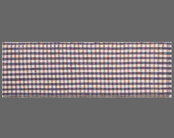 Mid-Century 1960s  Kilim Runner – Handwoven Organic Cotton, Minimalist Design, Flatweave for Hallways, Entryways, Narrow Spaces, 93x285 cm