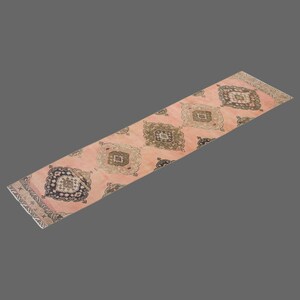 2.3 X 13.2 ft Vintage Rug Runner,Floor Oushak Rug,Hallway Turkish Rug Runner,Oushak Rugs,long runner, narrow long runner,Oushak Long Runner