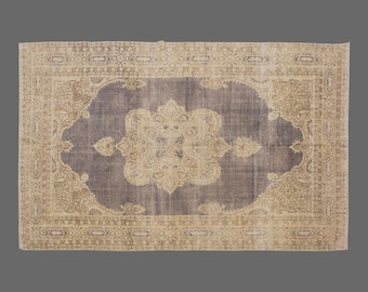 7x10 Vintage Turkish Rug, 7x10 Rug, Area Rug, Vintage Rug, Medallion Rug, Wool Carpet, Handwoven Rug, 7x10 Carpet