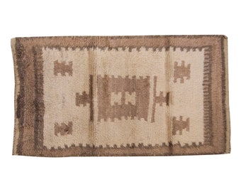 4x6 Moroccan Beni Ourain Rug,Vintage Handmade Wool Tulu Flokati Rug