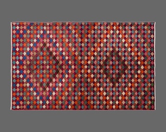 Natural Dye Anatolian Carpet, Vintage Turkish Wool Rug 5'0" x 8'10" | 153 x 270 cm, Handwoven Boho Nomadic Rug, 1960s Wool on Wool