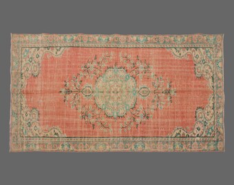Turkish Rug, Area" Rug, Vintage Rug, 5'3 x 9 feet, Anatolian Rug, Antique Rug, Oriental Rug, Handmade Rug, Decorative Rug, Muted Rug
